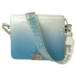 Off White Bolsa de ombro com clipe de pasta Off-White Azul