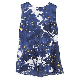Top sin mangas estampado Marni en algodón azul marino Azul Azul marino