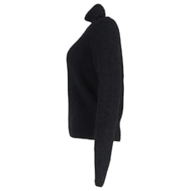 Joseph- Joseph Knitted Turtleneck Sweater in Black Wool-Black