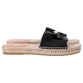 Gucci-Gucci Interlocking G Espadrilles in Black Leather-Black