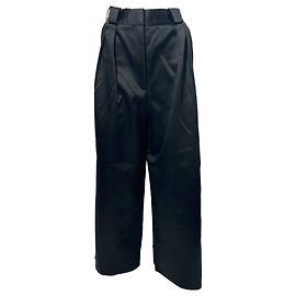 Khaite Rico Wide Leg Pants in Black Wool Black