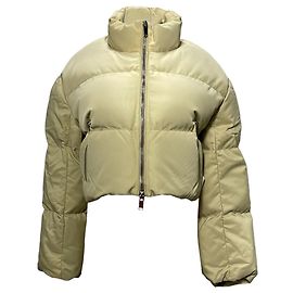Khaite Fulman Cropped Down Jacket in Yellow Polyamide Yellow