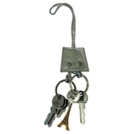 Balenciaga-Balenciaga Le City Lambskin Keychain-Silvery,Metallic