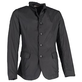 Bottega Veneta Single-Breasted Blazer in Black Nylon Black