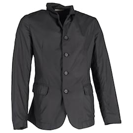Bottega Veneta- Bottega Veneta Single-Breasted Blazer in Black Nylon-Black