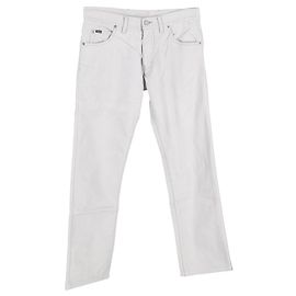 Jean droit taille mi-haute en denim blanc de Tom Ford Blanc
