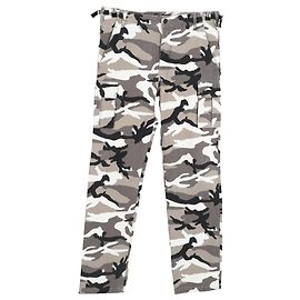 Balenciaga Camouflage Print Cargo Pants in Multicolor Cotton Denim Multiple colors