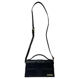 Jacquemus-Jacquemus Large Le Bambino Top Handle Bag in Black Leather -Black