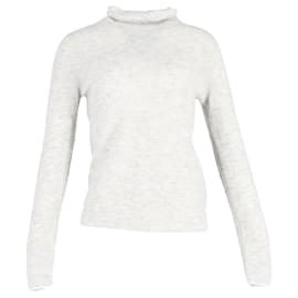 Acne- Acne Studios Ribbed Knit High-Neck Sweater in Grey Wool-Grey