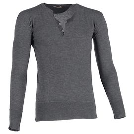 Bottega Veneta Half-Buttoned Sweater in Grey Wool Grey