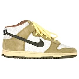 Nike-Nike Dunk High Retro Re-Raw Halloween in Khaki Leather-Green,Khaki