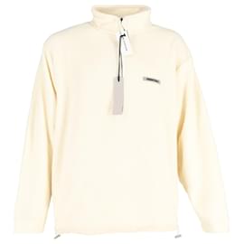 Fear of God-Veste en polaire à demi-zip Fear of God Essentials en polyester crème-Blanc,Écru
