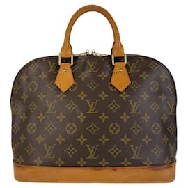 Louis Vuitton-Louis Vuitton Monogram Alma Handbag Brown Gold-Brown