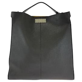 Fendi-Fendi Peekaboo X-Lite Fit Leather Handbag-Brown