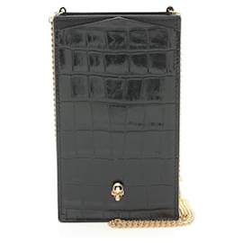 Alexander Mcqueen-Alexander McQueen Leather Shoulder Bag Black-Black