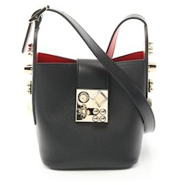 Christian Louboutin-Christian Louboutin CARASKY Leather Shoulder Bag-Black