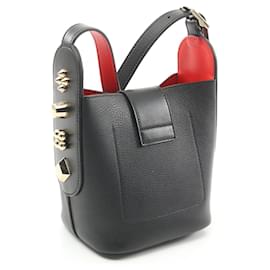 Christian Louboutin-Christian Louboutin CARASKY Leather Shoulder Bag-Black