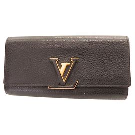 Cartera Larga Capucines Taurillon Louis Vuitton M61248 Negro