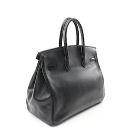 Hermès-Sac à main Hermès Birkin 35 Noir-Noir