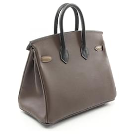 Hermès-Sac à main Hermès Birkin 25 Tricolore-Marron