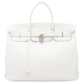 Hermès-Sac à main Hermes Birkin 40 Blanc-Blanc