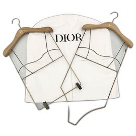 Christian Dior Ensemble de cintres Dior Marron Blanc