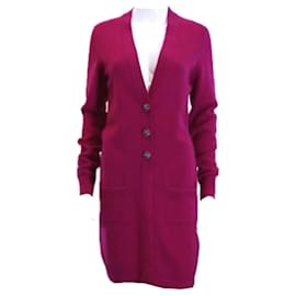 Chanel-CC Jewel Buttons Cashmere Cardigan-Fuschia