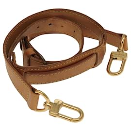 Louis Vuitton-LOUIS VUITTON Adjustable Shoulder Strap Leather 31.5""-38.6"" Beige Auth 99049-Beige