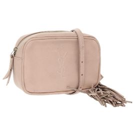 SAINT LAURENT Hüfttasche Leder Rosa Schwarz Silber Auth bs19957 Schwarz Silber Pink