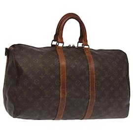 Louis Vuitton-LOUIS VUITTON Monogram Keepall Bandouliere 45 Boston Bag M41418 LV Auth 99891-Monogram