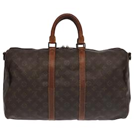 Louis Vuitton-LOUIS VUITTON Monogram Keepall Bandouliere 45 Boston Bag M41418 LV Auth 99891-Monogram