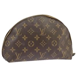 Louis Vuitton-LOUIS VUITTON Monogram Trousse Demi Ronde Cosmetic Pouch M47520 LV Auth bs19805-Monogram