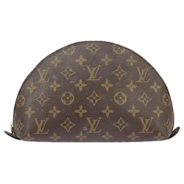 Louis Vuitton-LOUIS VUITTON Monogram Trousse Demi Ronde Cosmetic Pouch M47520 LV Auth bs19805-Monogram
