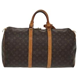 Louis Vuitton-LOUIS VUITTON Monogram Keepall 50 Boston Bag M41426 LV Auth 100119-Monogram