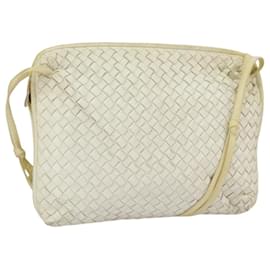 Autre Marque-BOTTEGA VENETA INTRECCIATO Shoulder Bag Leather White Auth 99728-White