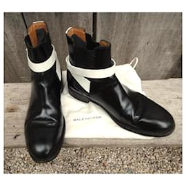 Balenciaga-Ankle Boots-Black,White