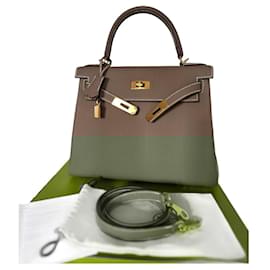 Hermès-Hermès Kelly Retourné 28 Gold Togo Etoupe NEU-Taupe