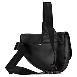Dior-Black Dior Grained Calfskin Saddle Crossbody-Black