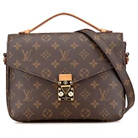 Louis Vuitton-Brown Louis Vuitton Monogram Pochette Metis Satchel-Brown