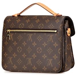 Louis Vuitton-Brown Louis Vuitton Monogram Pochette Metis Satchel-Brown