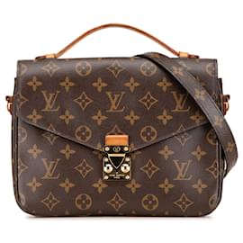 Louis Vuitton-Brown Louis Vuitton Monogram Pochette Metis Satchel-Brown