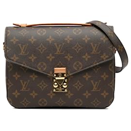 Louis Vuitton-Brown Louis Vuitton Monogram Pochette Metis Satchel-Brown