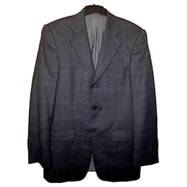 Autre Marque-BARUTTI by Mario Barutti Herringbone Cashmere & Merino wool Blazer, size L-Grey