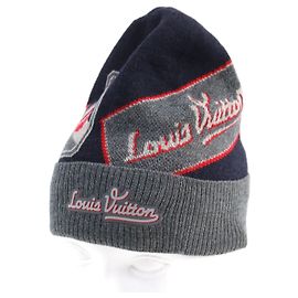 Louis Vuitton Wool LV Logo Beanie M70728 Blue