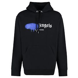 Palm Angels Schwarzer Ny Sprayed Hoodie Schwarz
