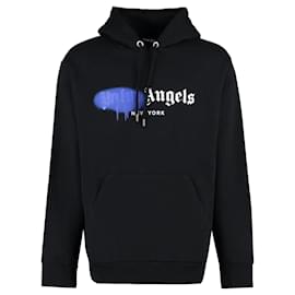Palm Angels-Ny Sprayed Hoodie Black-Black