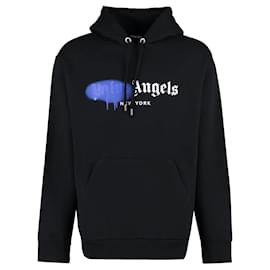 Palm Angels-Ny Sprayed Hoodie Black-Black