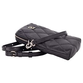Balenciaga gesteppte Tasche aus schwarzem Leder Schwarz