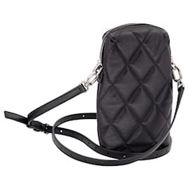 Balenciaga-Balenciaga quilted pouch in black leather-Black