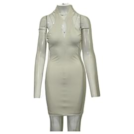 Gucci-Ivory Dress with Bamboo Elements-White,Cream